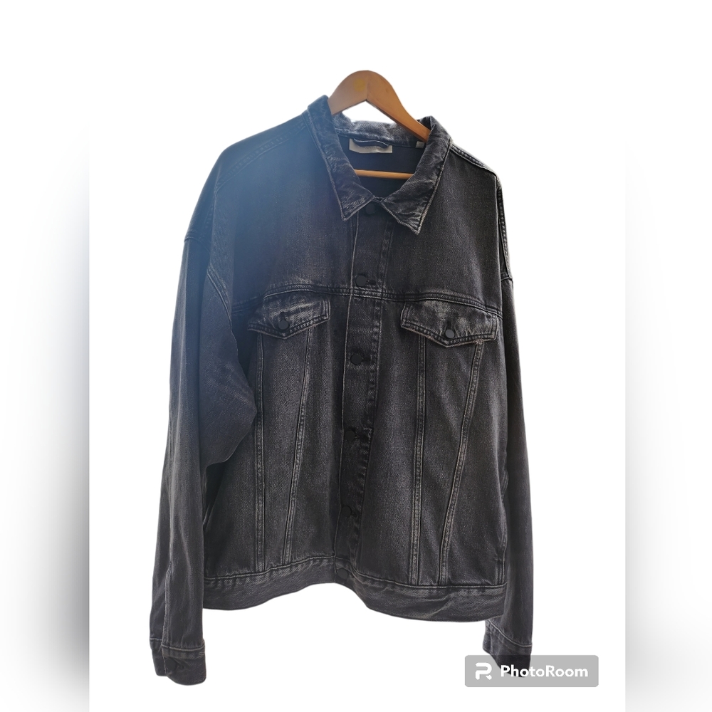 Essentaila Fear of God Grey denim distressed Grey Jacket